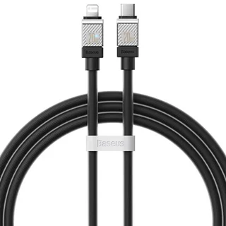 کابل شارژ سریع تایپ سی به لایتنینگ 20 وات طول 2 متر بیسوس Baseus مدل USB-C to Lightning Coolplay Series 2m 20W Fast Charging Cable CAKW000101 CB000045
