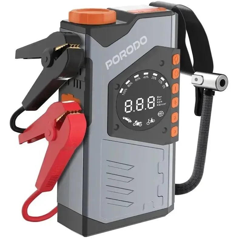 جامپ استارت و پمپ باد10000 میلی آمپر پرودو Porodo VoltBoost 10000mAh Compact Utility Tool PDPBA10GY