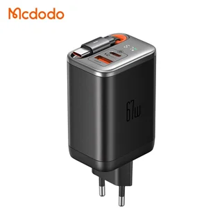 آداپتور 67 وات با کابل تایپ سی مک دودو Mcdodo FreeGo GaN Charger CH-4100