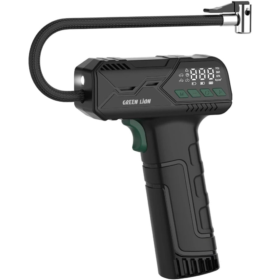 پمپ باد شارژی گرین لاین Green Lion Hyper Air Portable Tire Inflator GNHYINFTRBK