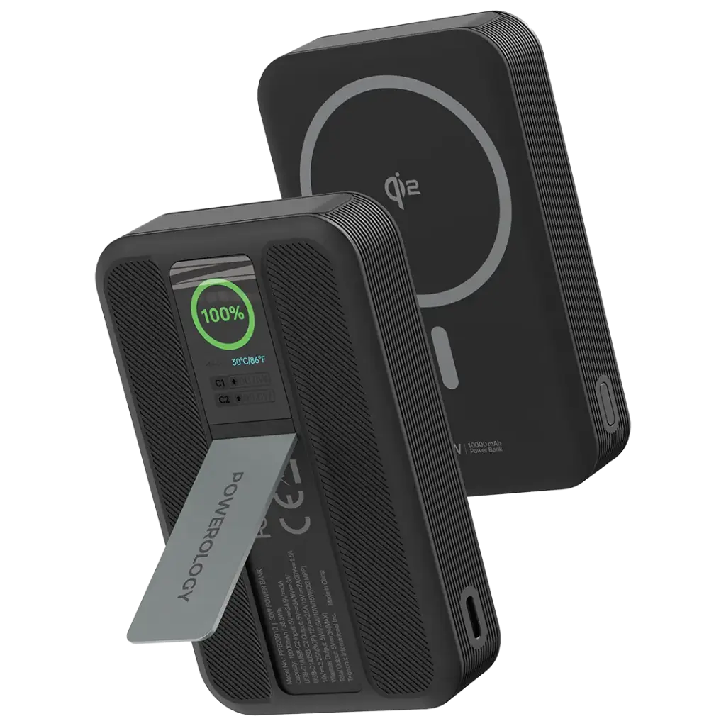 پاوربانک وایرلس 10000 پاورولوژی Powerology Vision – Qi2 MagSafe Power Bank PPB20910