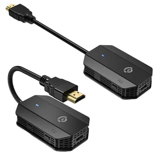 مبدل اچدیامآی بی سیم پاورولوژی Powerology مدل Wireless HDMI Mirroring Adaptor Pair with USB-C Cable Full HD 1080P PHDMRABK