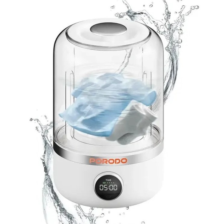 ماشین لباسشویی مینی پرودو cordless mini washing machine porodo PDLFST192WH