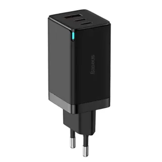 آداپتور شارژ دیواری 3 پورت 65 وات بیسوس Baseus مدل GaN 5 Pro Charger 65W CCGP120201