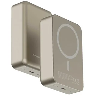 پاوربانک مگ سیف 15 وات و تایپ سی 20 وات 20000 پاورولوژی Powerology مدل Magsafe Aluminum Powerbank  PPBCHA33-TI