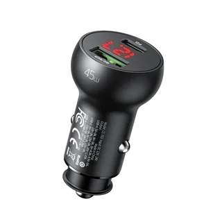 شارژر فندکی خودرو فستشارژ مک دودو MCDODO CC-7030 45W USB + Type-C Dual Ports Car Charger