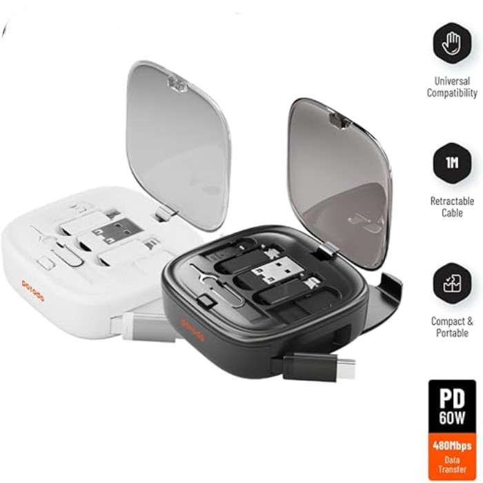 پک چند منظوره کابل و تبدیل پرودو Porodo Multi-Device Charging Kit PD-6N1CK60W