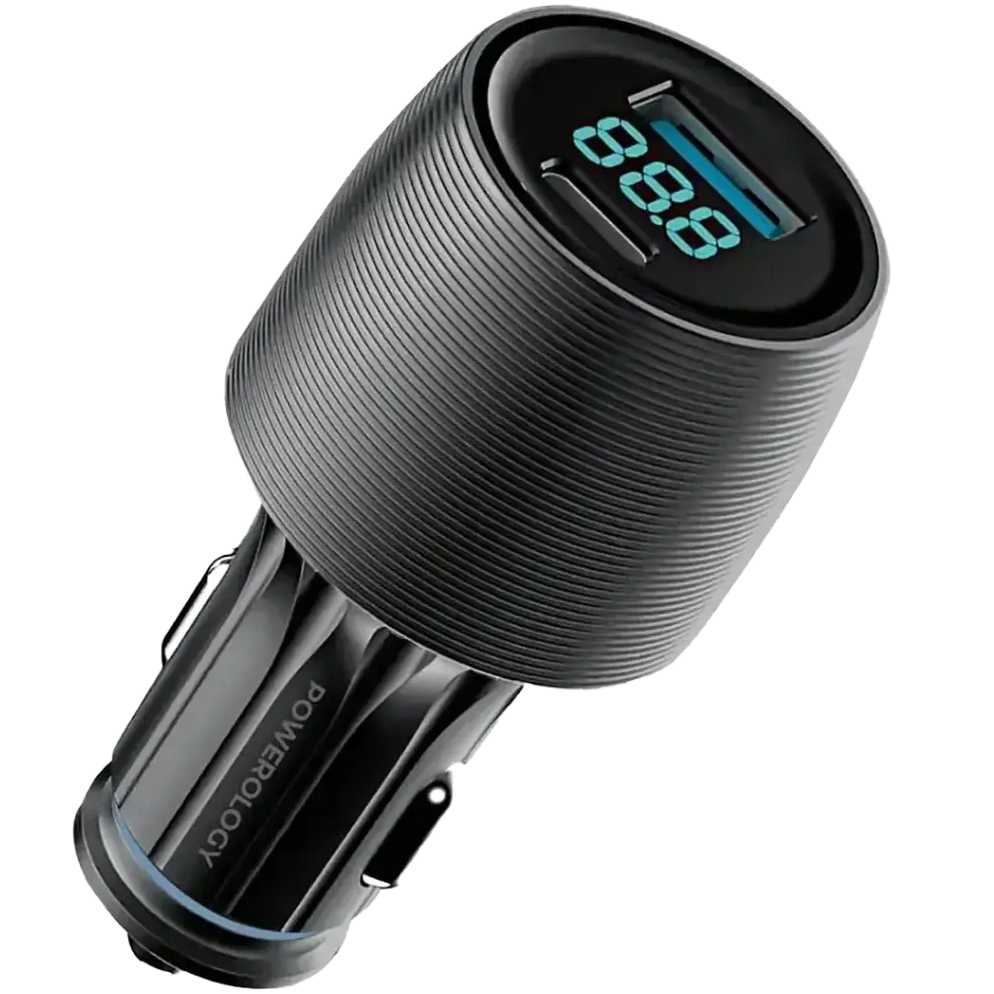 شارژر فندکی 2 پورت 83 وات با کابل همراه پاورولوژی Powerology Velox 83W Dual-Port Car Charger PCCSR020