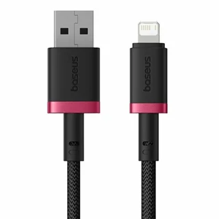 کابل شارژ سریع لایتنینگ توان 20 وات طول 1 متر بیسوس Baseus مدل Cable For Iphone Dura Series Fast Charging Cable USB to Lightning 2.4A 1m P10377801U01