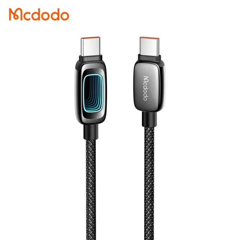 کابل شارژ دو سر تایپ سی 100وات مک دودو MCDODO CA-041 Cab Vision 100W 5A Type-c to Type-c Cable with Sci-Fi Mirror Light 1.2m