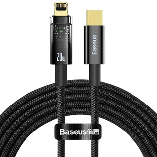 کابل شارژ تایپسی به لایتنینگ طول 2 متر توان 20 وات بیسوس Baseus مدل Baseus Lightning Cable 2m CATS000101
