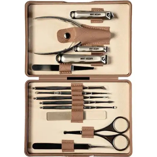 ست مسافرتی مانیکور 13 کاره گرین لاین Green Lion Manicure Kit GN13PCMNCRBR